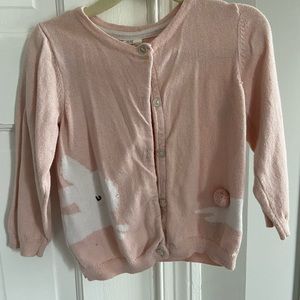 Pink and white bunny sweater
